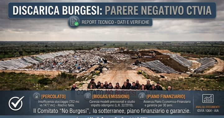 Discarica Burgesi, parere negativo della CTVIA: il Comitato “No Burgesi” chiede lo stop alla sopraelevazione